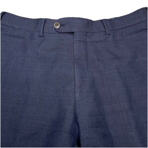 Suitsupply Dress Pants 48 (31x30 Cuffed) Mens VBC Super 120s Soho Slim Fit Blue